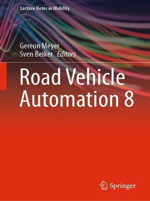 cover image of Road Vehicle Automation 8